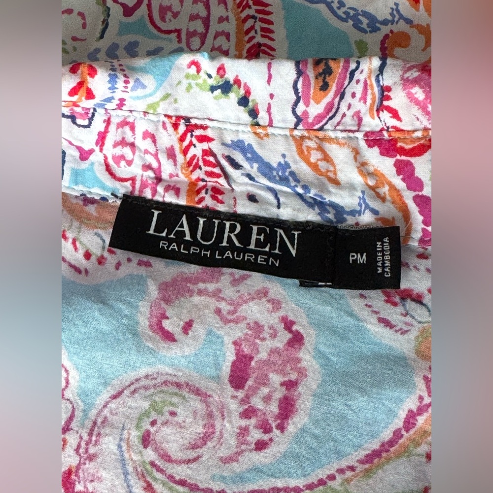 Ralph Lauren Pink and Blue Paisley Blouse MP - Picture 6 of 9